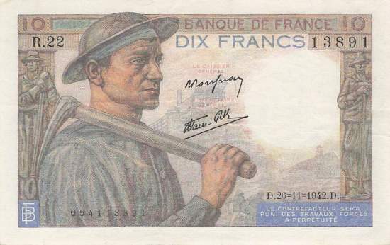 Frankreich p99b 10 Francs